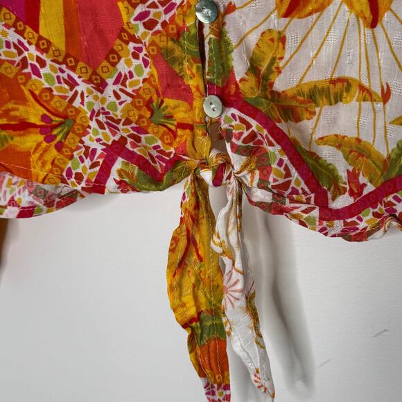 Haute Hippie crop tropical print‎ top - NEW - Picture 5 of 10